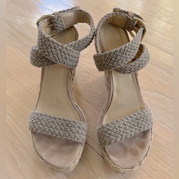 Stuart Weitzman Espadrille Platform Sandal Sz 8.5 - Picture 4 of 7